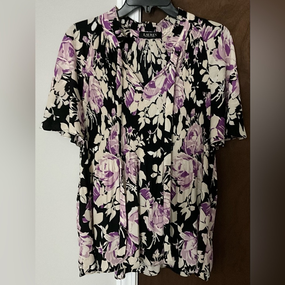 Lauren Ralph Lauren Women's Plus Floral Blouse, 1X